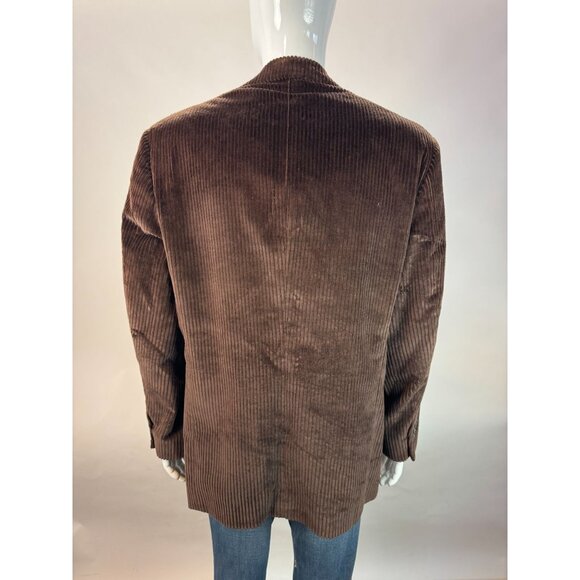 Neiman Marcus International Brown Corduroy Blazer Size 44 Regular Mens 100% Cott - Picture 15 of 16